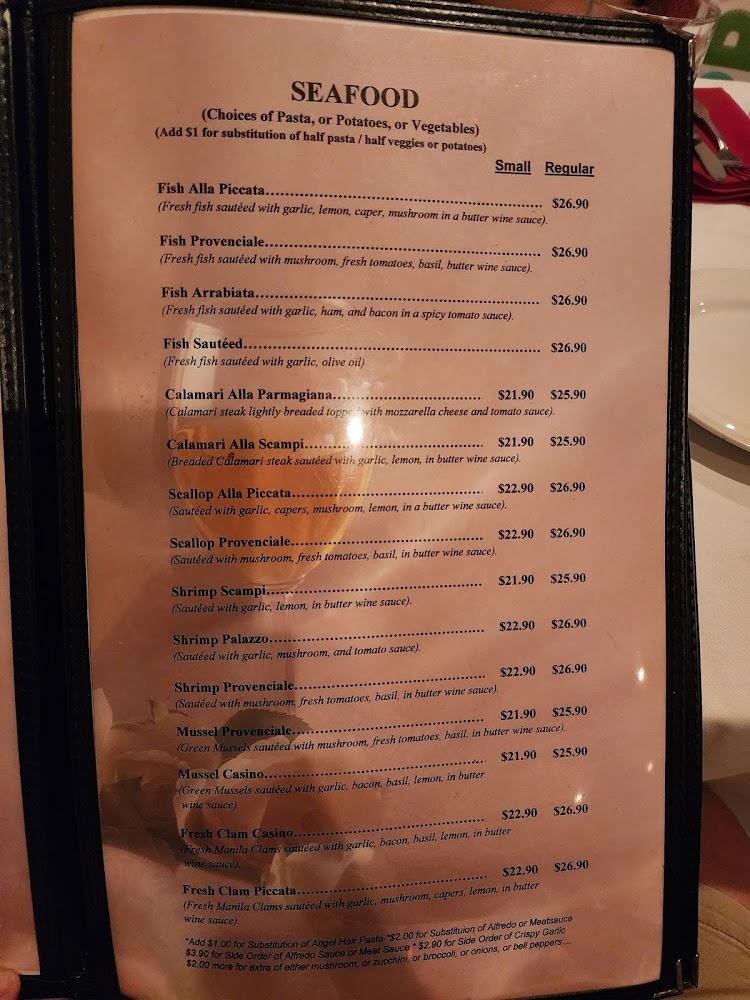 Palazzo Ristorante Italiano Menu image 3